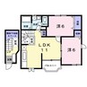 山陽本線（中国）/鴨方駅 徒歩20分 2階 築20年 2LDKの間取り