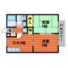 瀬戸大橋線/児島駅 徒歩10分 2階 築31年 2DKの間取り