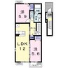 瀬戸大橋線/木見駅 徒歩19分 2階 築12年 2LDKの間取り