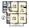 山陽本線（中国）/倉敷駅 徒歩20分 2階 築25年 3DKの間取り