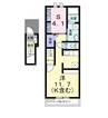 水島臨海鉄道水島本線/球場前駅 徒歩14分 2階 築10年 1Rの間取り
