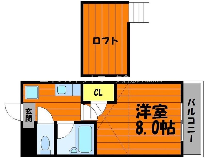 間取図 山陽本線（中国）/倉敷駅 徒歩18分 3階 築27年