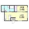 山陽本線（中国）/鴨方駅 徒歩9分 1階 築4年 1LDKの間取り