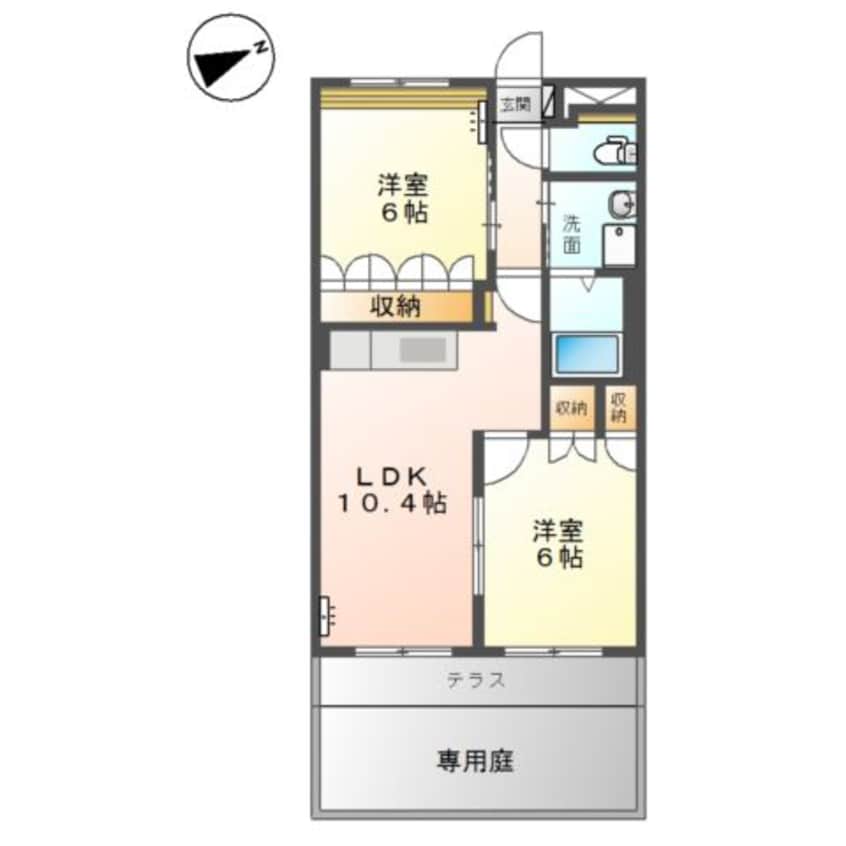 間取図 山陽本線（中国）/新倉敷駅 バス15分堤下下車:停歩10分 1階 築19年