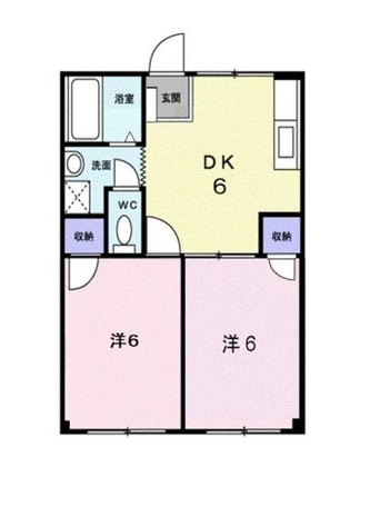 間取図 山陽本線（中国）/西阿知駅 徒歩19分 2階 築40年