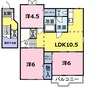 瀬戸大橋線/上の町駅 徒歩16分 2階 築21年 3LDKの間取り