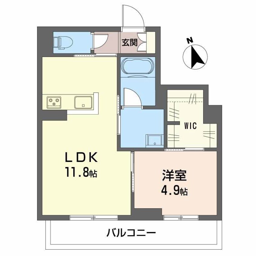 間取図 山陽本線（中国）/倉敷駅 徒歩12分 3階 1年未満