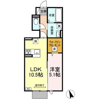 間取図 山陽本線（中国）/里庄駅 徒歩3分 1階 1年未満