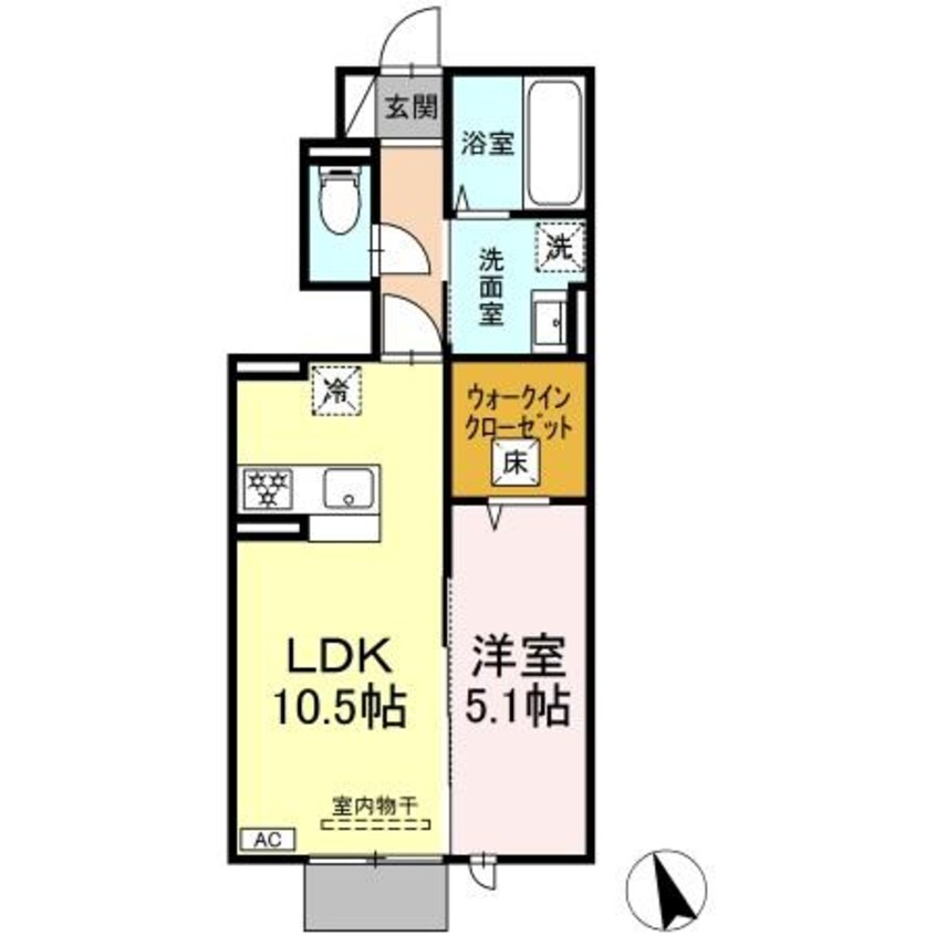 間取図 山陽本線（中国）/里庄駅 徒歩3分 1階 1年未満