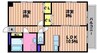 山陽本線（中国）/倉敷駅 徒歩29分 6階 築18年 2LDKの間取り