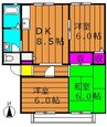 吉備線<桃太郎線>/東総社駅 徒歩11分 1階 築32年 3DKの間取り