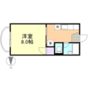 間取図 山陽本線（中国）/倉敷駅 徒歩12分 2階 築39年