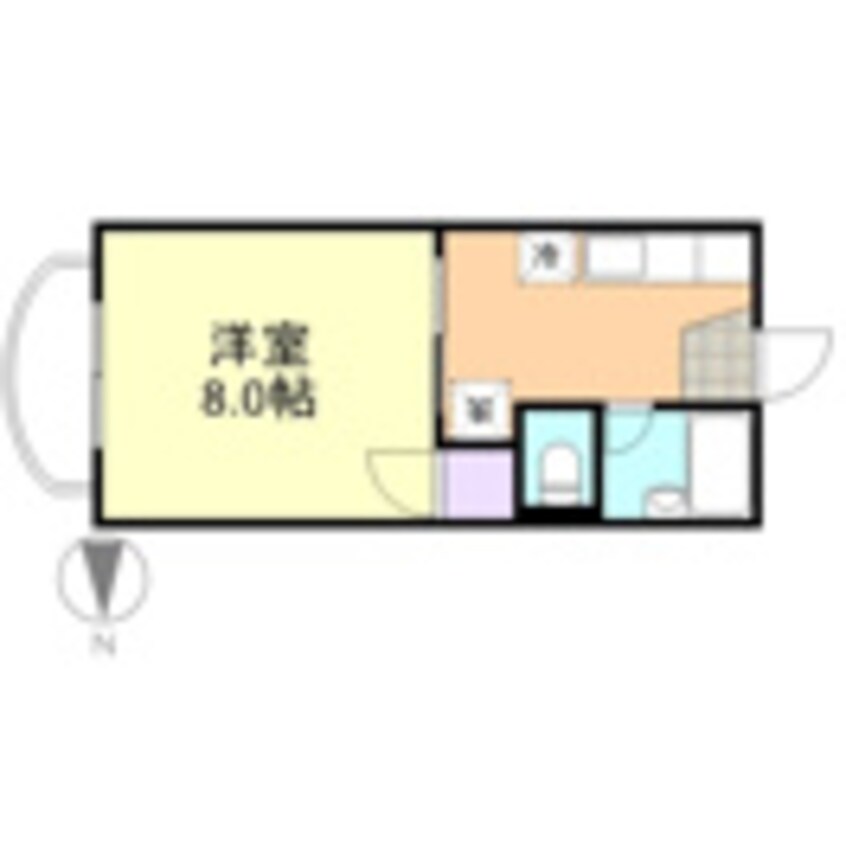 間取図 山陽本線（中国）/倉敷駅 徒歩12分 2階 築39年