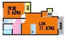 井原鉄道井原線/井原駅 徒歩2分 1階 築8年 1LDKの間取り