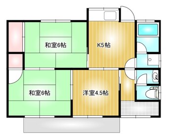 間取図 水島臨海鉄道水島本線/西富井駅 徒歩10分 1階 築41年