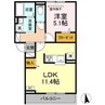 山陽本線（中国）/倉敷駅 徒歩13分 2階 1年未満 1LDKの間取り