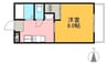 アークヴィラ 1Kの間取り