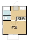 ベルハイム天神 1Kの間取り