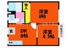 Cache-Cache House　 2DKの間取り