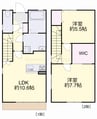 アーバンライフ撫川 2LDKの間取り