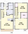 アーバンライフ撫川 2LDKの間取り