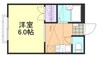 フルールSTT 1Kの間取り