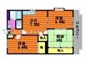 カーサコモド 3DKの間取り