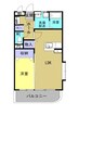 ユーミー総社駅南 1LDKの間取り