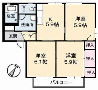 間取図 ディアス　アリキ