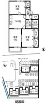 エスポワール都Ⅱ　Ｂ棟 3DKの間取り