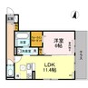 メゾン ド フルール 1LDKの間取り