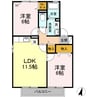 メゾンプリネール　Ａ棟 2LDKの間取り