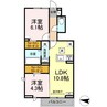 ポラリス井尻野 2LDKの間取り
