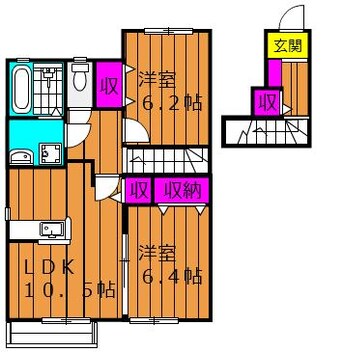 間取図 エルメゾン撫川