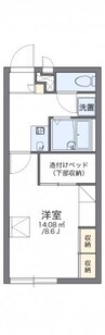 レオパレスＹｏｕＹｏｕ早島 1Kの間取り