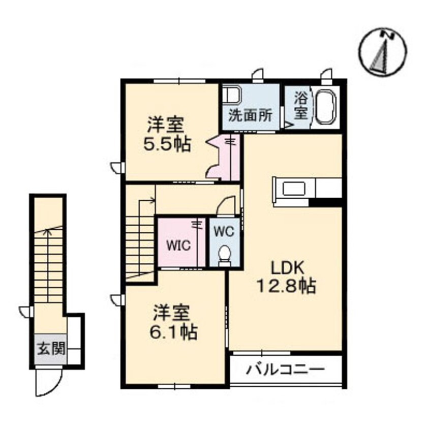 間取図 エクリール　Ｂ棟