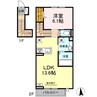 フォルビート 1LDKの間取り
