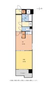 ライオンズマンション倉敷松島 1DKの間取り