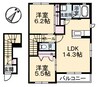アクアヴィーヴォ　Ｂ棟 2LDKの間取り