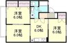 プラティア板谷A棟 3DKの間取り