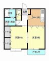 吉備線<桃太郎線>/総社駅 徒歩15分 1階 築32年 2DKの間取り