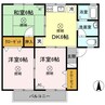セジュール花尻 A棟 3DKの間取り