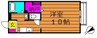 ソレジオ大島 1Kの間取り