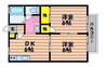 フィオーレ倉敷A 2DKの間取り