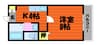 ビ・ファイン 1Kの間取り