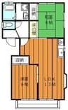 山陽本線（中国）/庭瀬駅 徒歩6分 2階 築24年 2LDKの間取り