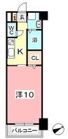 ブランミュール倉敷東町 1Kの間取り