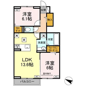 間取図 HONEY　BEAR　A