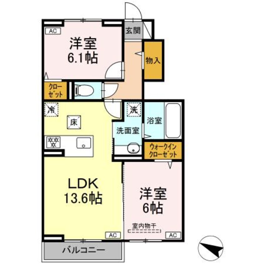 間取図 HONEY　BEAR　A