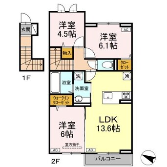 間取図 HONEY　BEAR　A